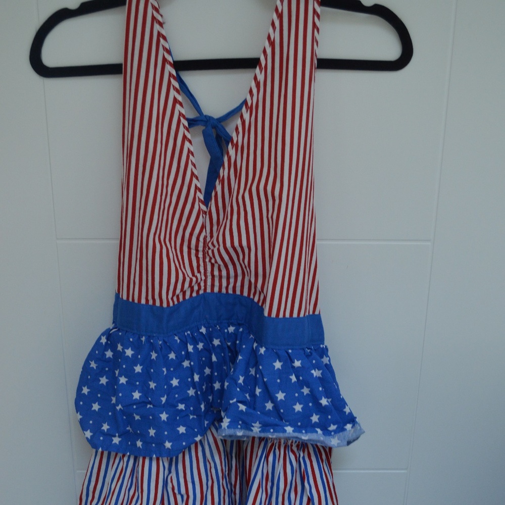 Apron Red White & Blue Ruffle - Picture 3 of 8